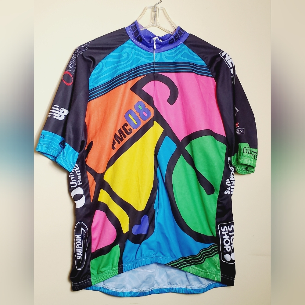 PAN Mass Challenge PMC 2008 Women's Half Zip Vomax Cycling Jersey Size 4XL PMC08
